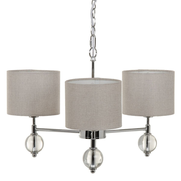 Lampadario 58 x 58 x 73 cm Metallo Argento Ø 16 cm