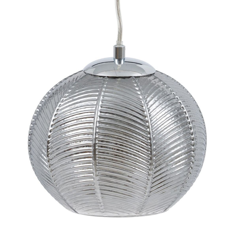 Lampadario 20 x 20 x 15,5 cm Cristallo Argento Ferro Ø 20 cm