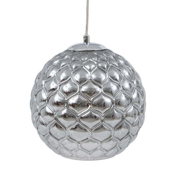 Lampadario Cristallo Argento Ferro Ø 20 cm 23 x 23 x 21,5 cm