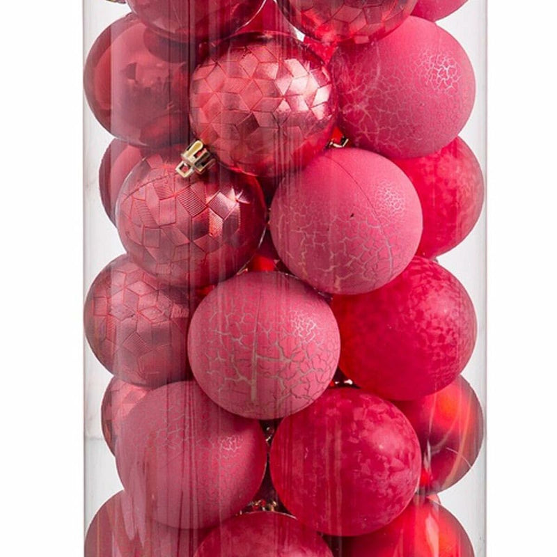 Palle di Natale Rosso Plastica 6 x 6 x 6 cm (40 Unità)