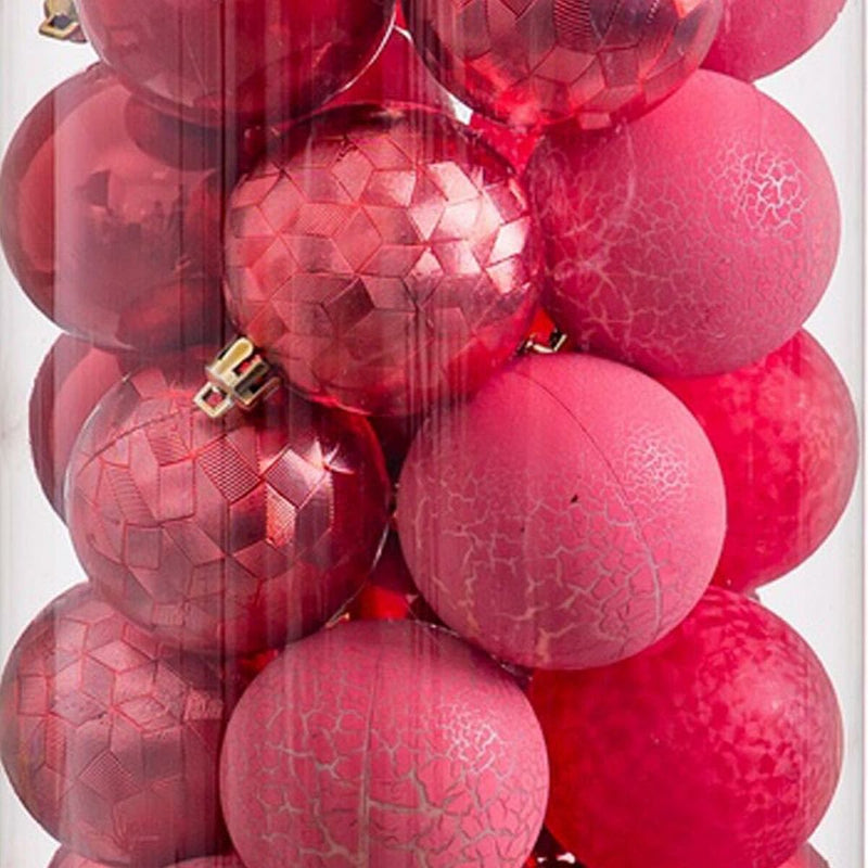 Palle di Natale Rosso Plastica 6 x 6 x 6 cm (40 Unità)