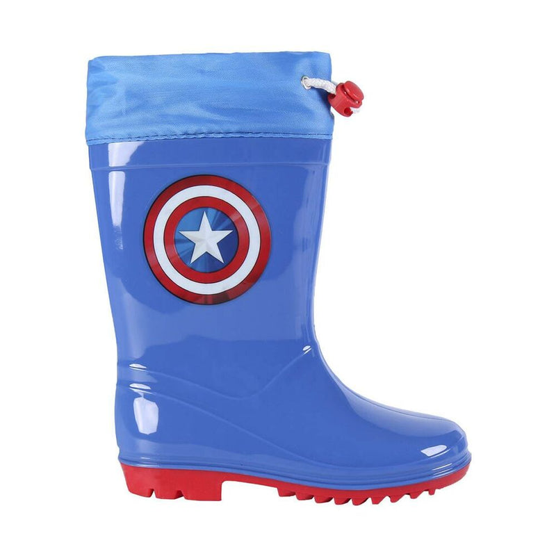 Stivali da pioggia per Bambini Impermeabili Antiscivolo in Gomma Capitan America Blu