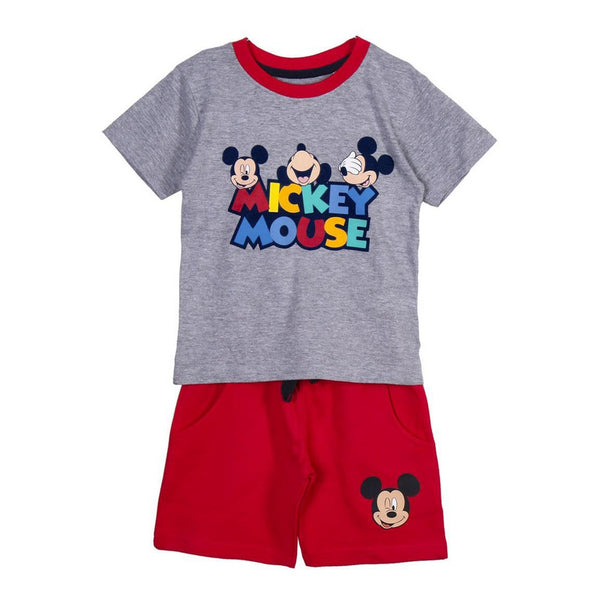 Completo Maglietta e Pantaloncini per bambini Mickey Mouse Grigio