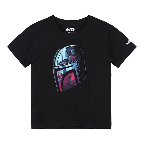 T-Shirt Maglietta a Maniche Corte per Bambini The Mandalorian Nero