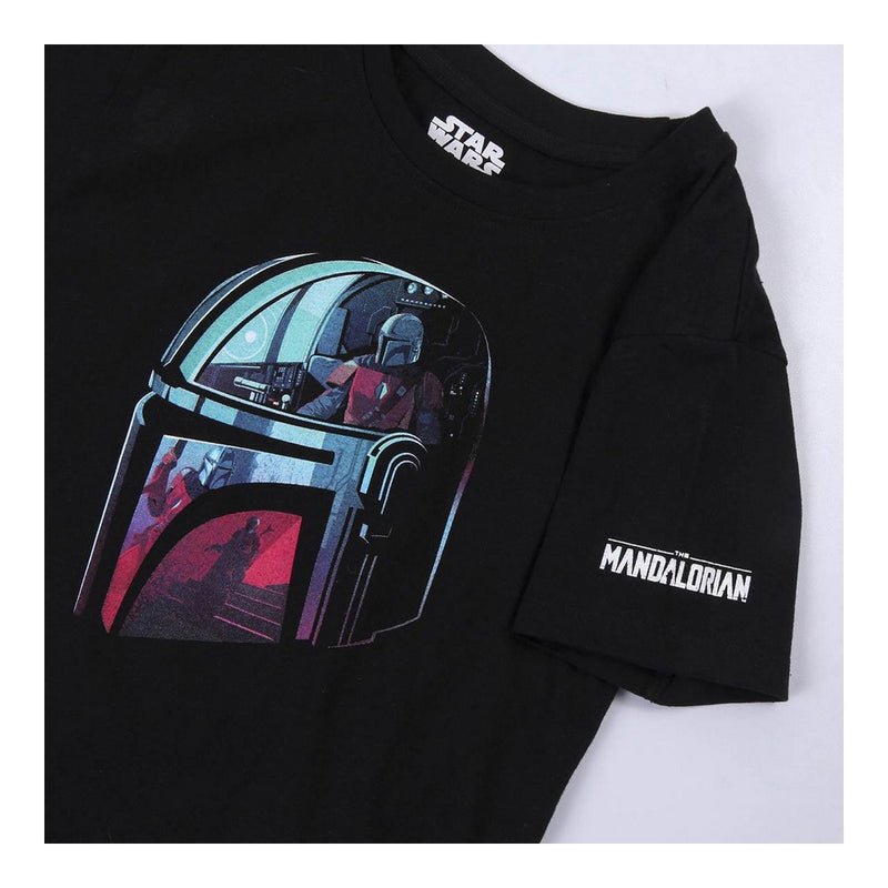 T-Shirt Maglietta a Maniche Corte per Bambini The Mandalorian Nero