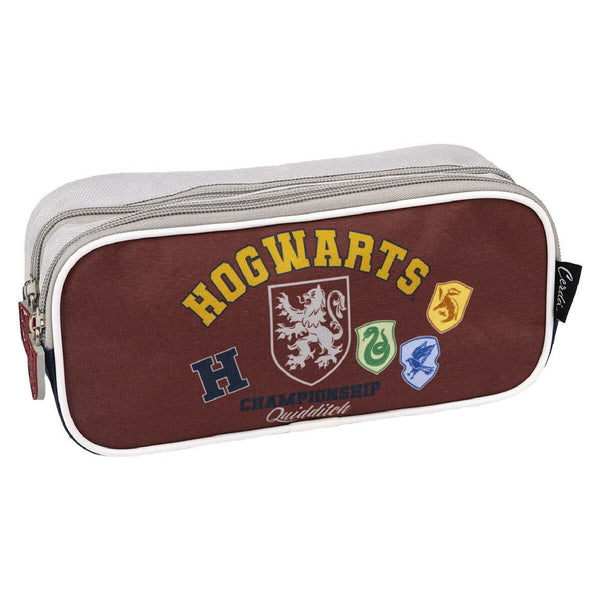 Astuccio Doppio Harry Potter Hogwarts - Borsellino per la Scuola 22,5 x 8 x 10