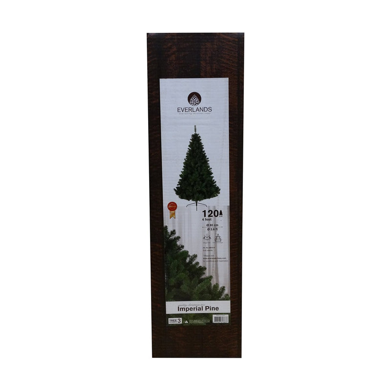 Albero di Natale Pino Imperial alto 120 cm Folto con base a 4 piedi in Metallo