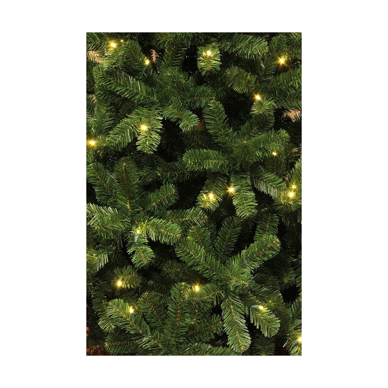 Albero di Natale con Luci Led Folto con rami e foglie in PVC alto cm 185