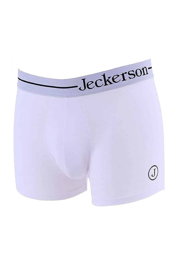 Confezione da 2 Mutande Slip Uomo Jeckerson Bianche in Cotone Elasticizzato con Logo su Elastico