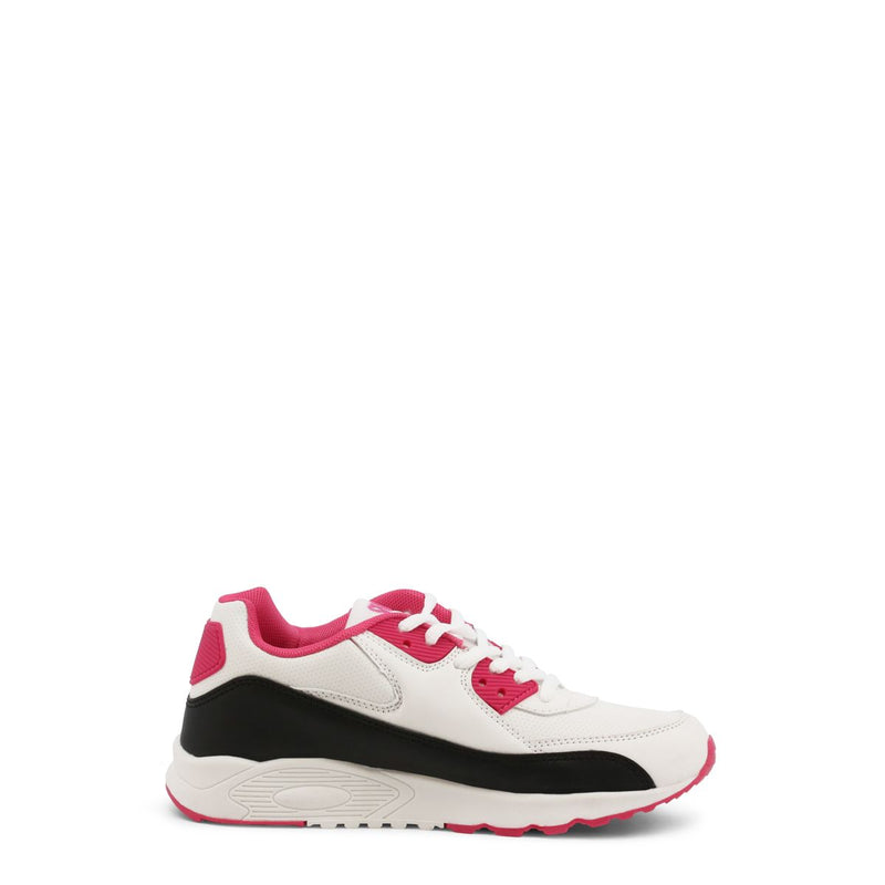 sneakers per bambina - scarpe da ginnastica in ecopelle bianche e rosa