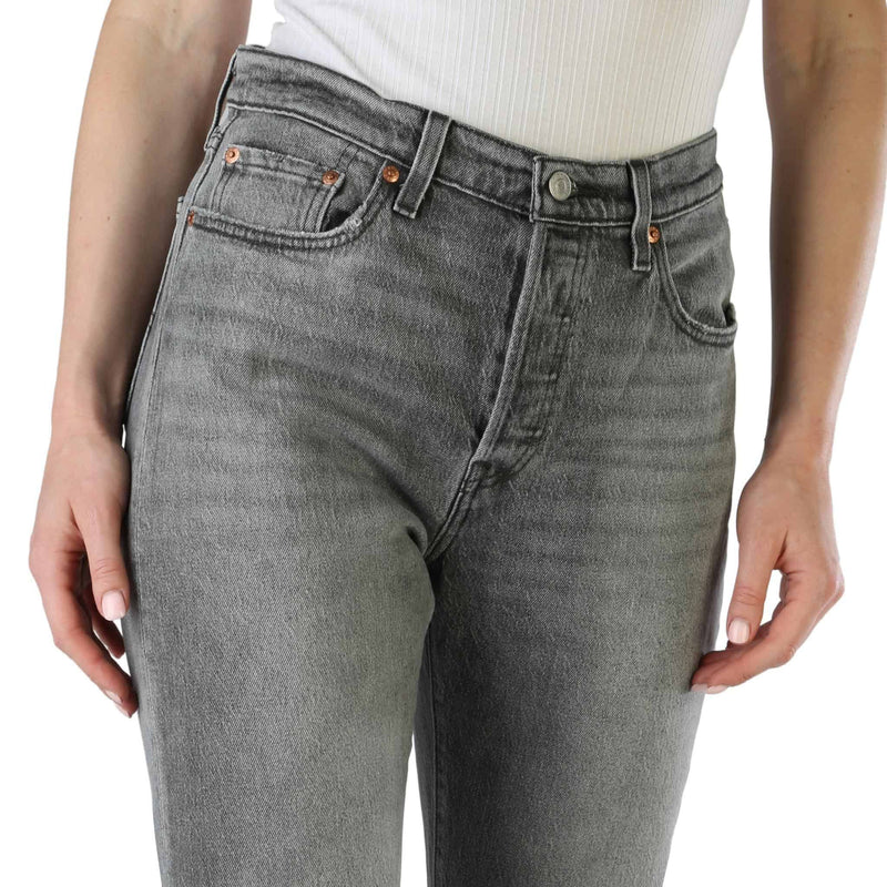 Levis 501 Donna Original Classic Jeans Neri stile Vintage Regular Fit