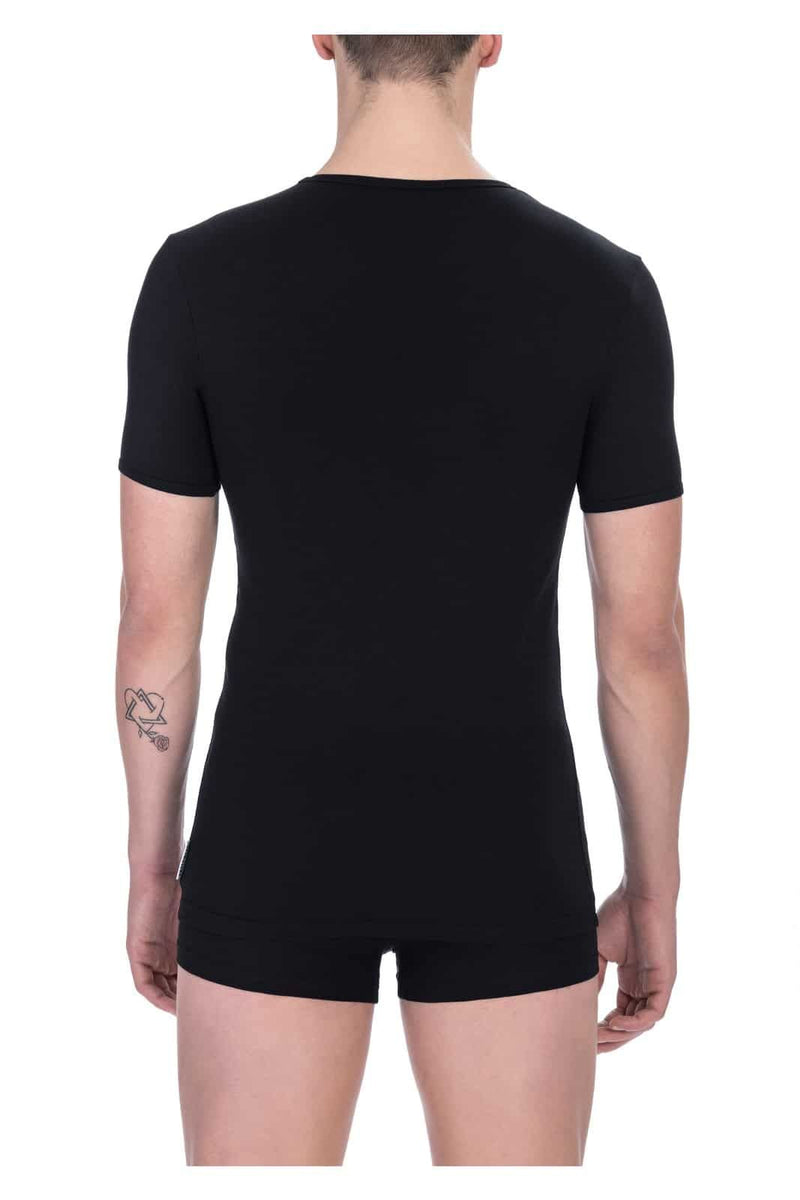 Maglietta a Maniche Corte Bikkembergs Nera in Cotone - T-shirt da Uomo