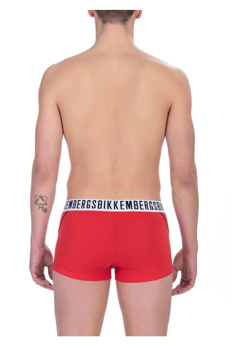 Confezione da 2 Boxer Intimi da Uomo Rossi Elasticizzati in Cotone Bikkembergs - Logo a Vista