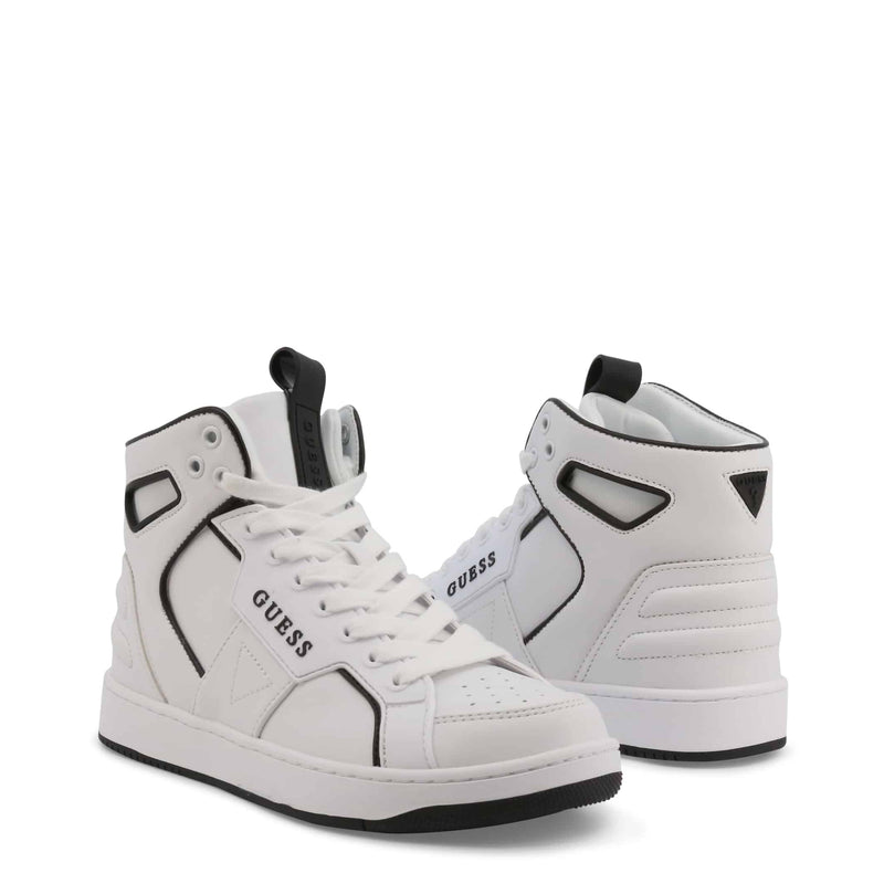 Sneakers Alte da Donna Firmate Guess Grigio Chiaro - Scarpe Sportive Casual in Pelle e Tessuto