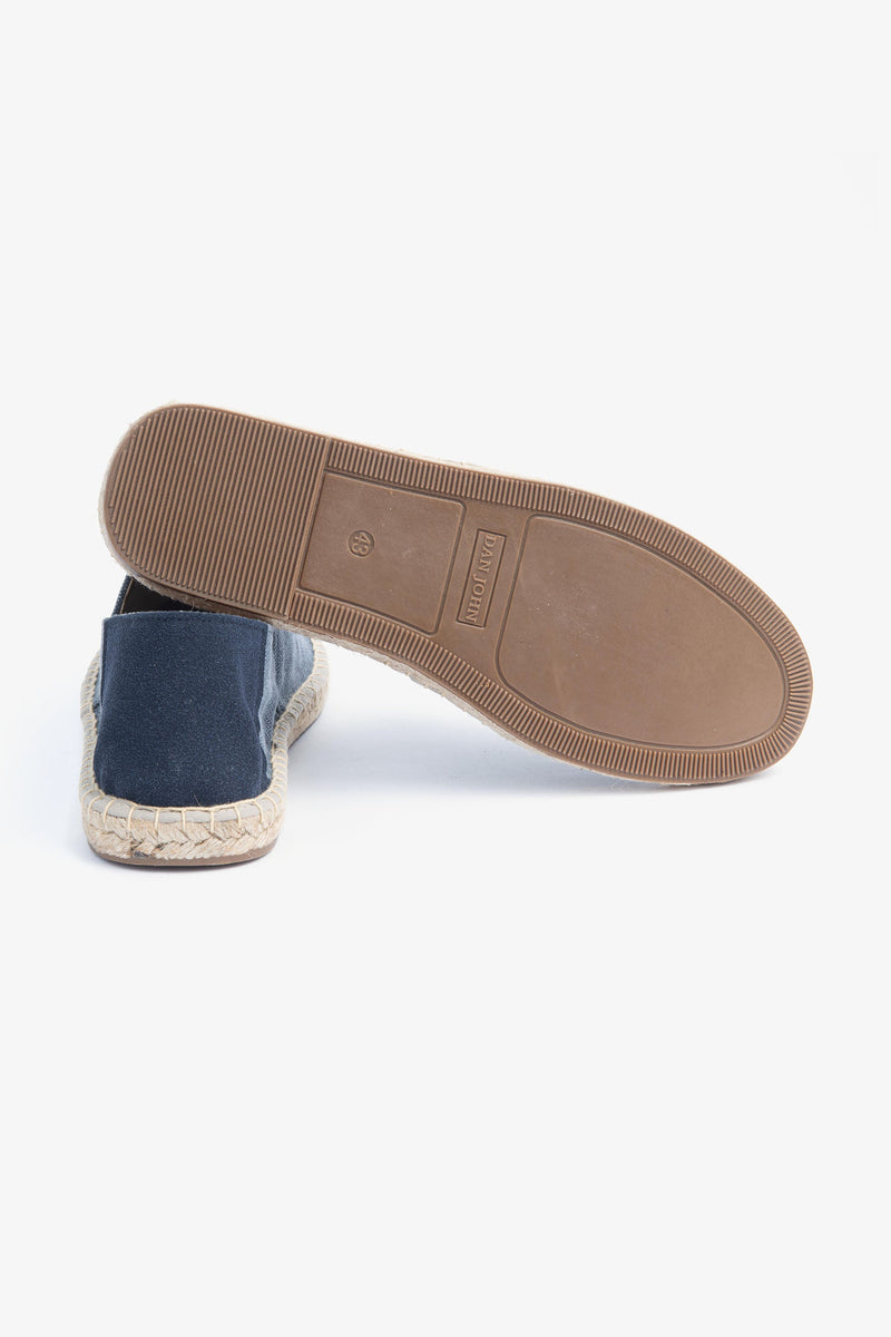 Espadrillas in Tessuto Canvas Blu da Uomo con Dettagli Suede