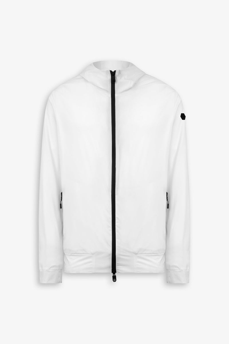 Giubbino modello felpa full zip bianco