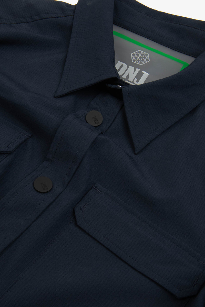 Overshirt in ripstop tecnica DNJ blu