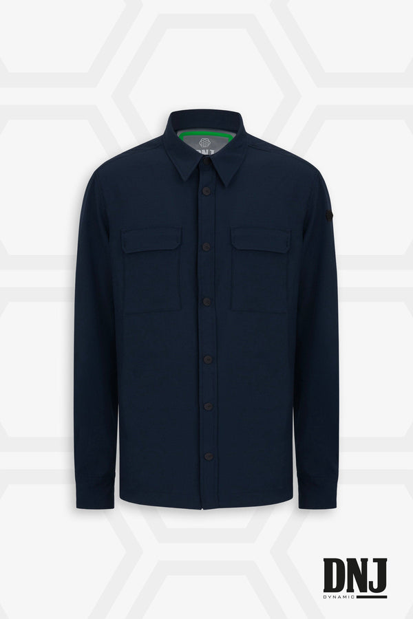 Overshirt in ripstop tecnica DNJ blu