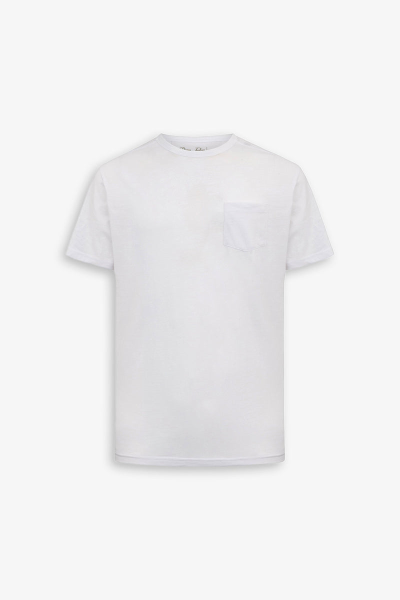 T-shirt chester effetto fiammato bianco