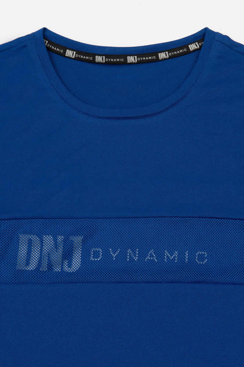 T-shirt inserto rete con logo royal DNJ