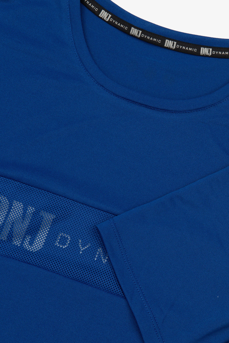 T-shirt inserto rete con logo royal DNJ