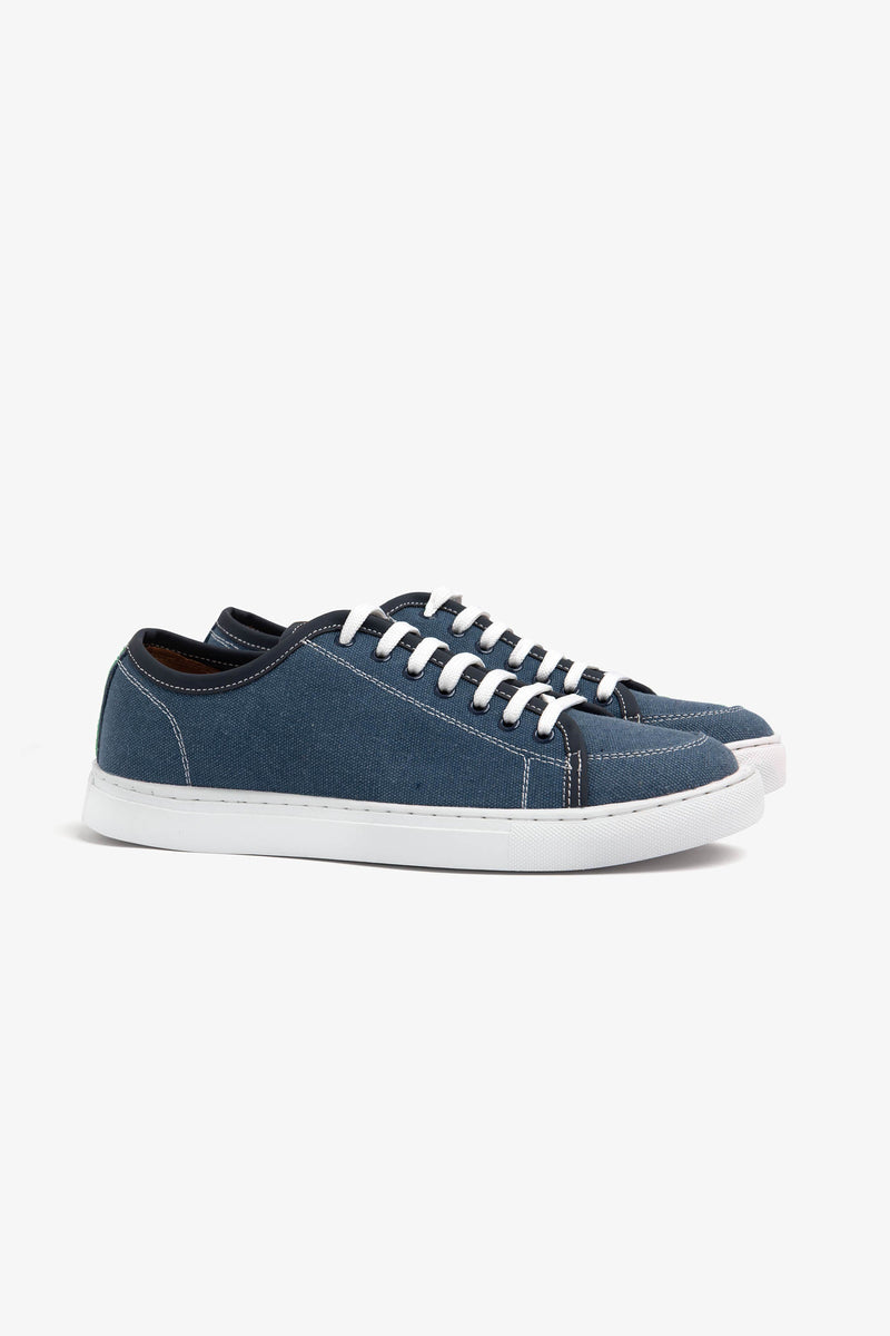 Sneakers in canvas indaco