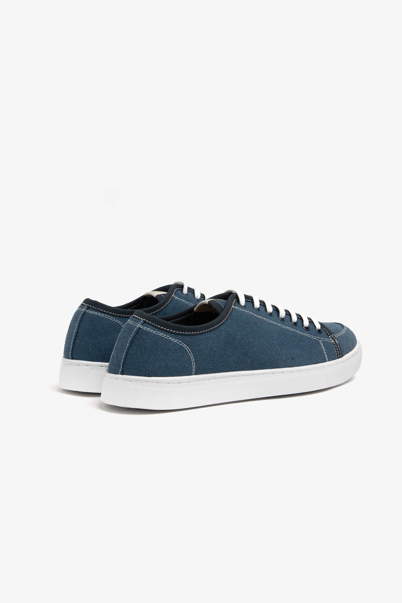 Sneakers in canvas indaco