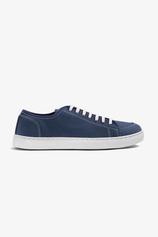 Sneakers in canvas indaco