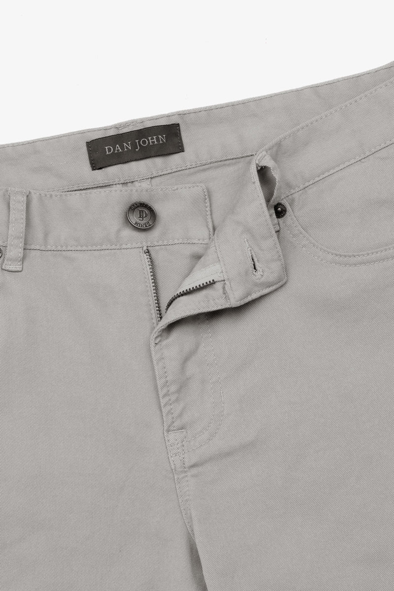 pantaloni casual da uomo Dan John grigio stile fit in fresco cotone