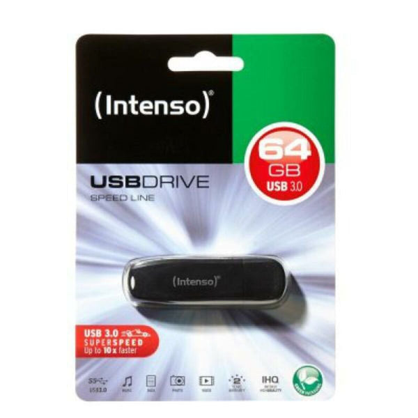 Memoria USB INTENSO Speed Line USB 3.0 64 GB Nero 64 GB Memoria USB