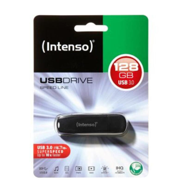 Pendrive Chiavetta USB INTENSO Speed Line USB 3.0 128 GB Nero 128 GB Pendrive Chiavetta USB
