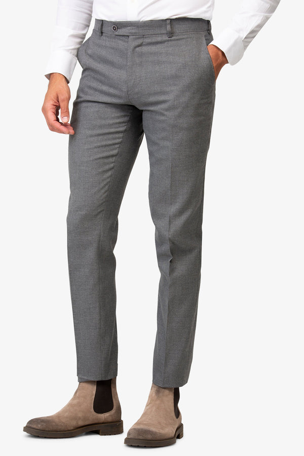 Pantalone da abito trama punta spillo grigio