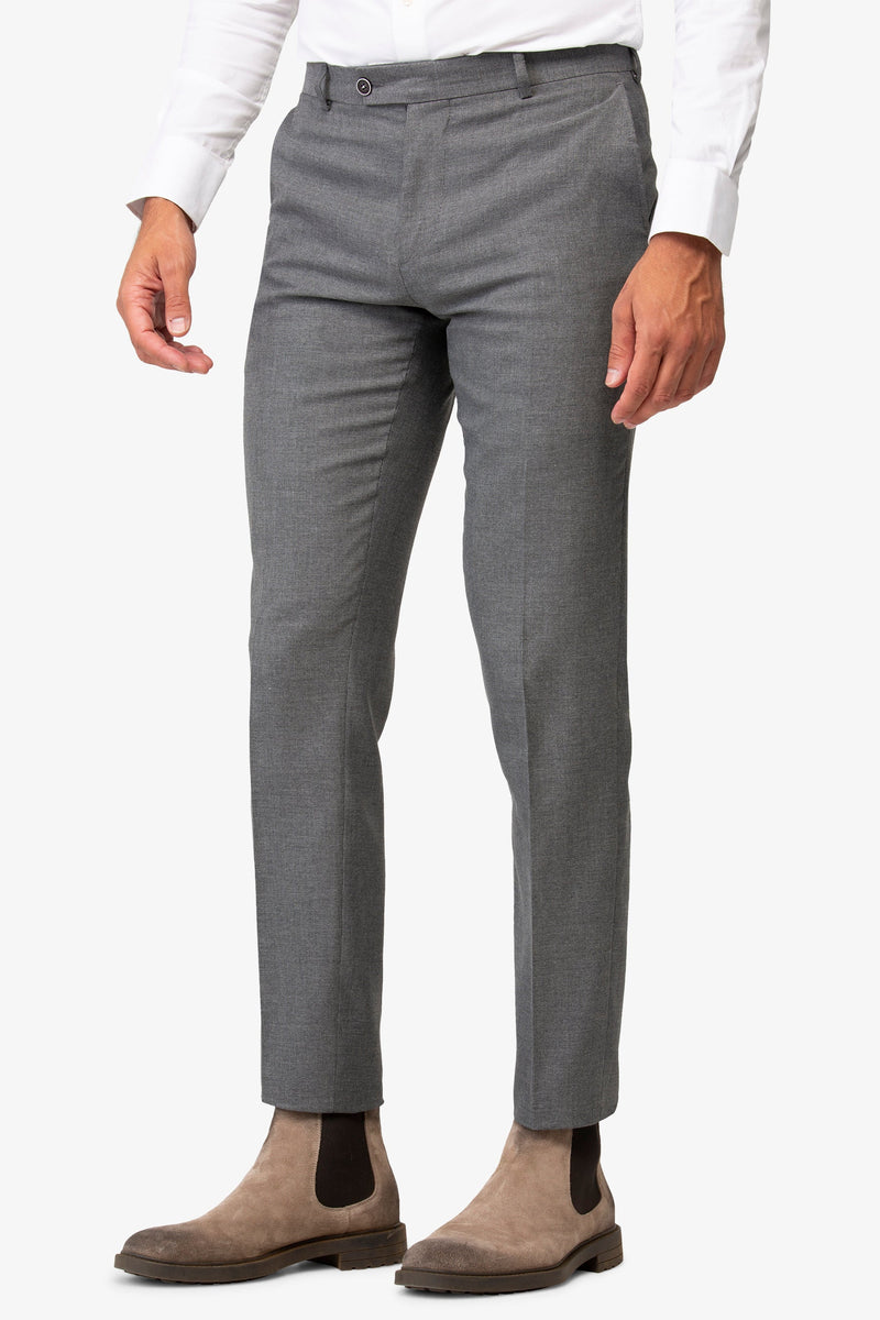 Pantalone da abito trama punta spillo grigio