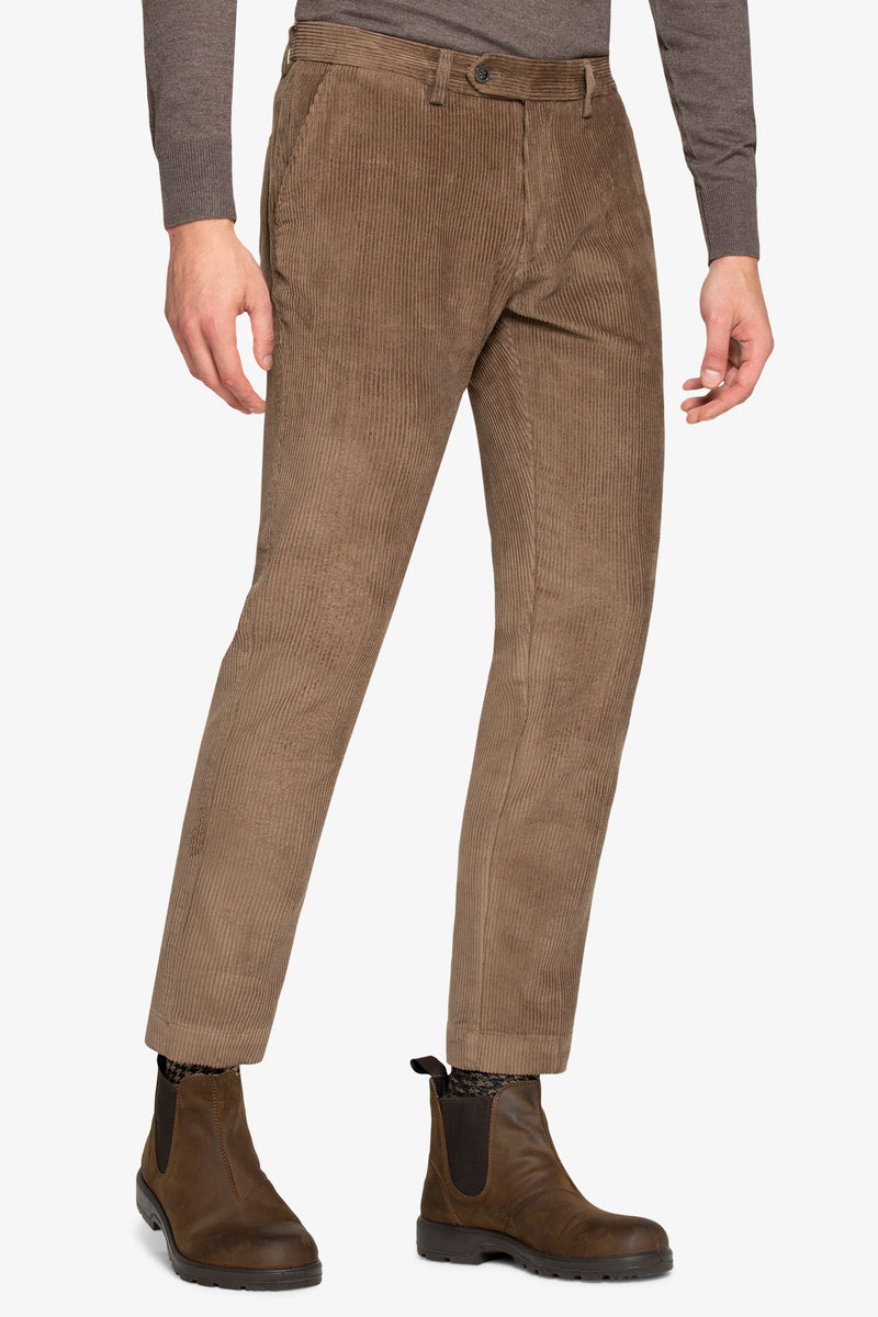 Pantalone in velluto nocciola