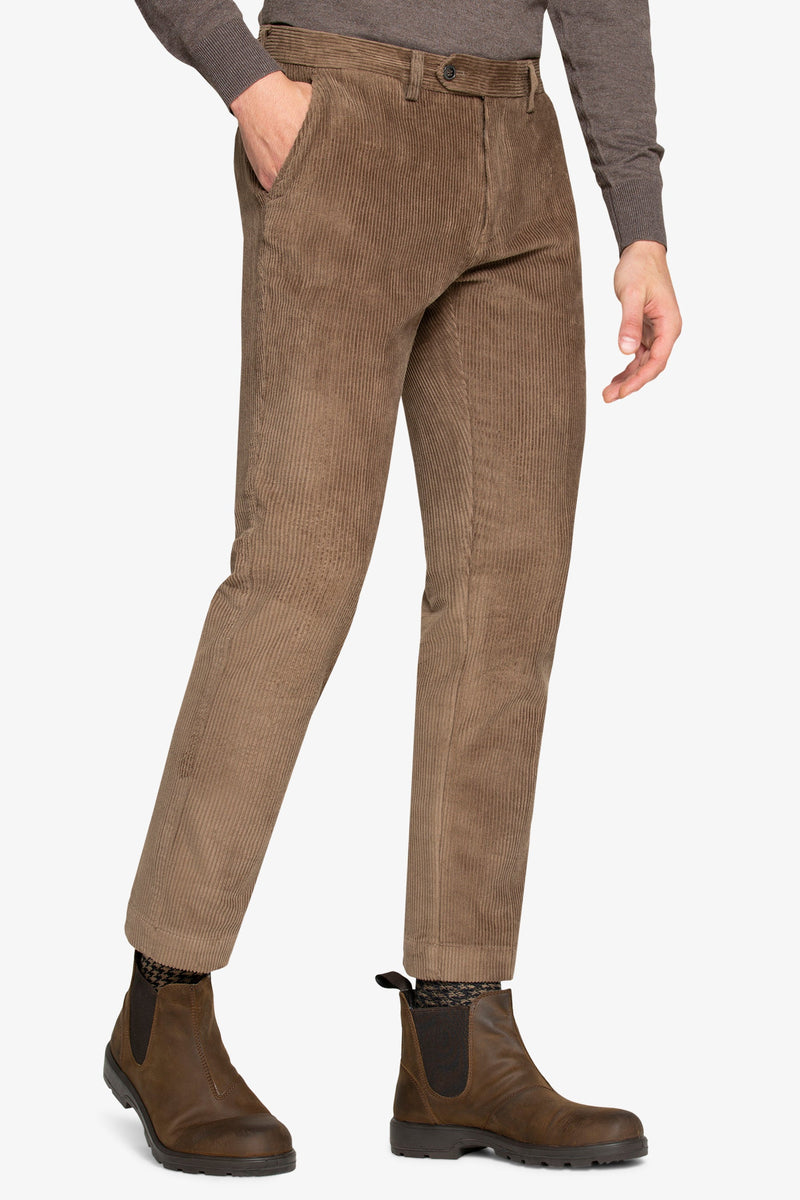 Pantalone in velluto nocciola