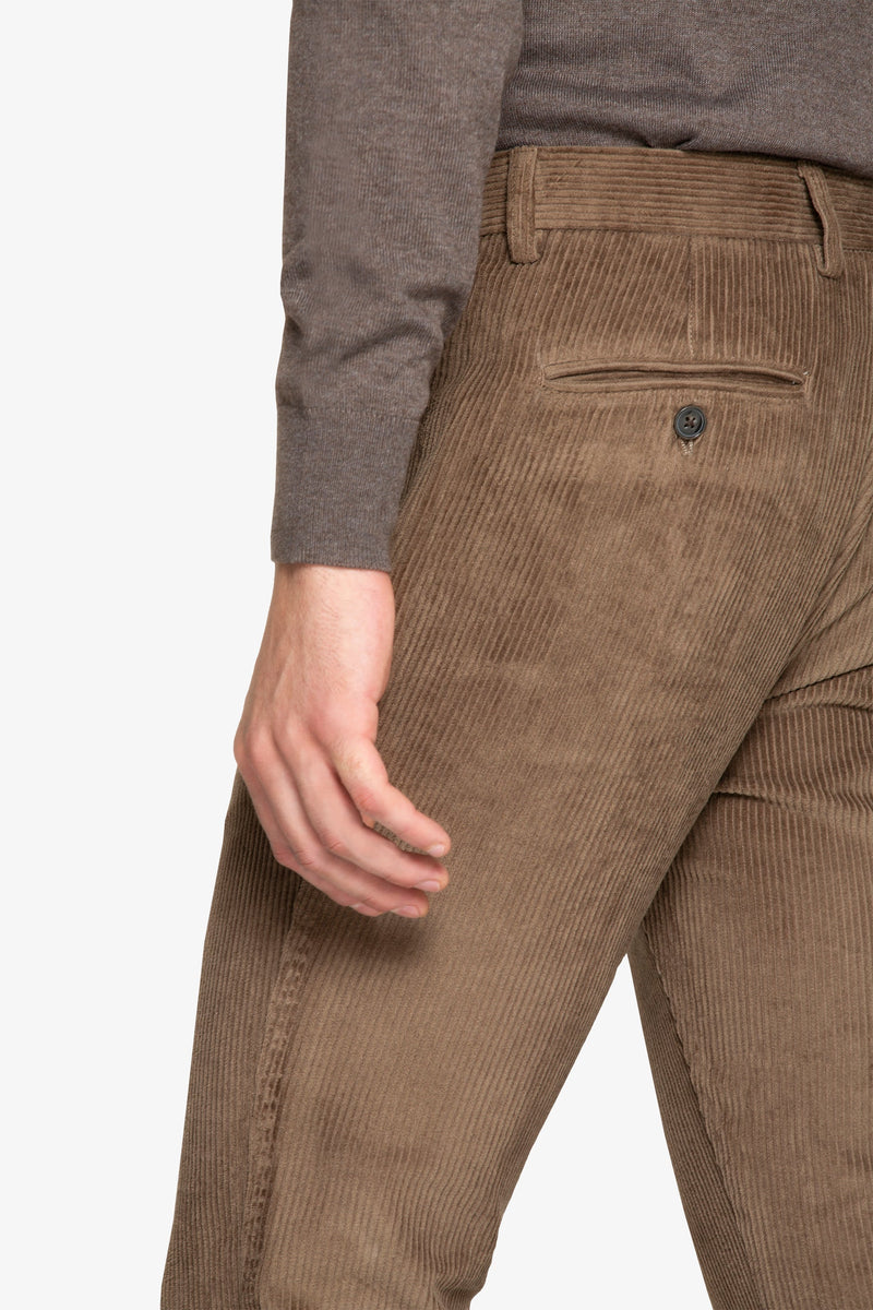 Pantalone in velluto nocciola