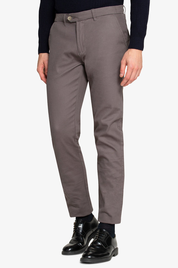 Pantalone chino tricotina grigio