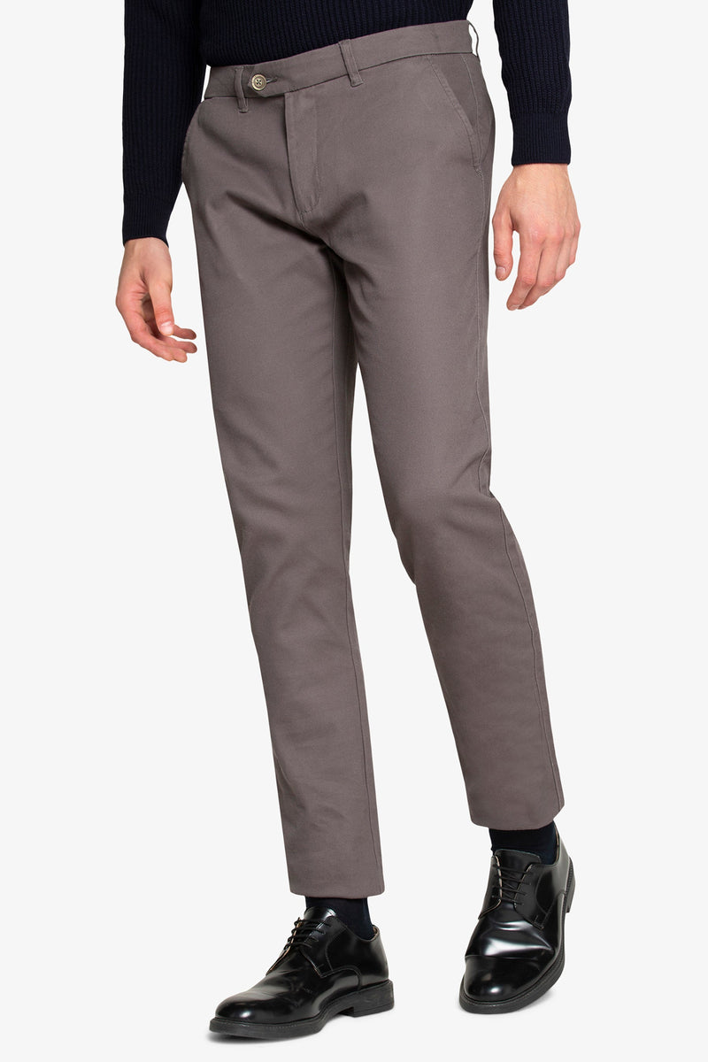 Pantalone chino tricotina grigio