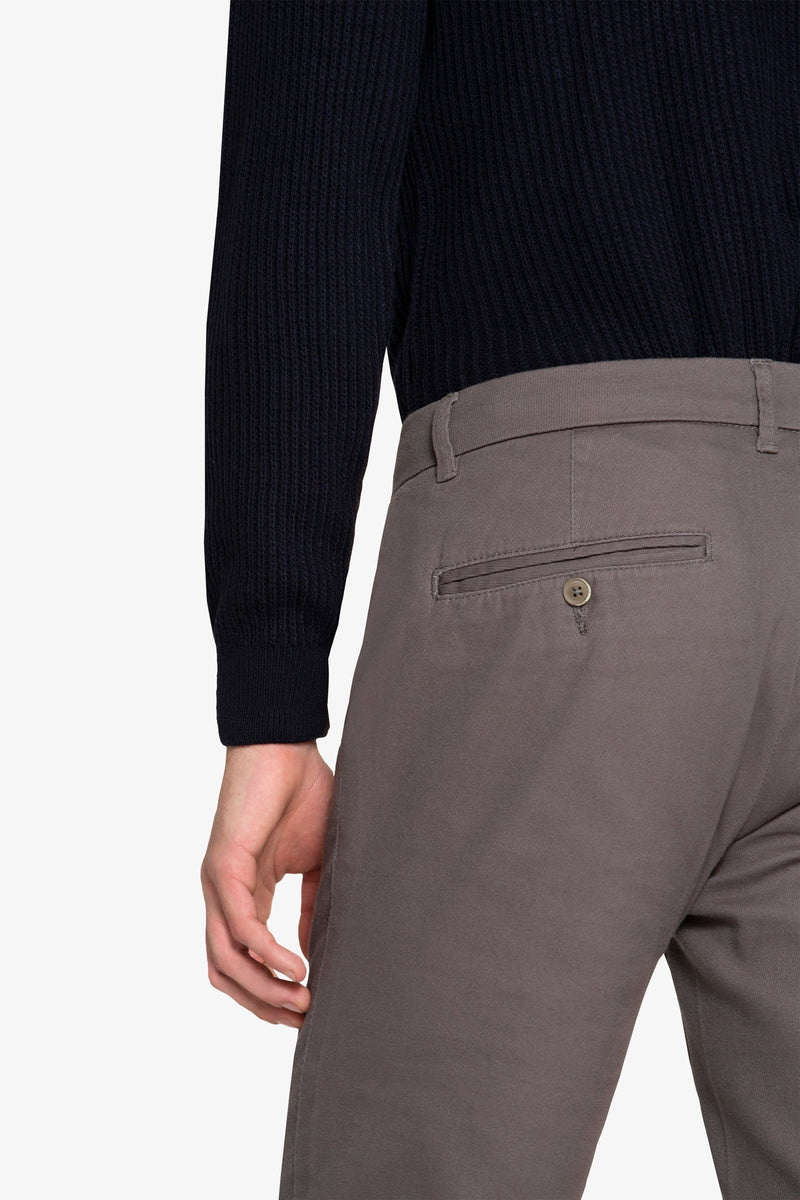 Pantalone chino tricotina grigio