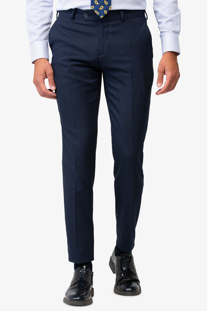 Pantaloni Eleganti Blu da Uomo Dan John trama Punta di Spillo - Slim Fit