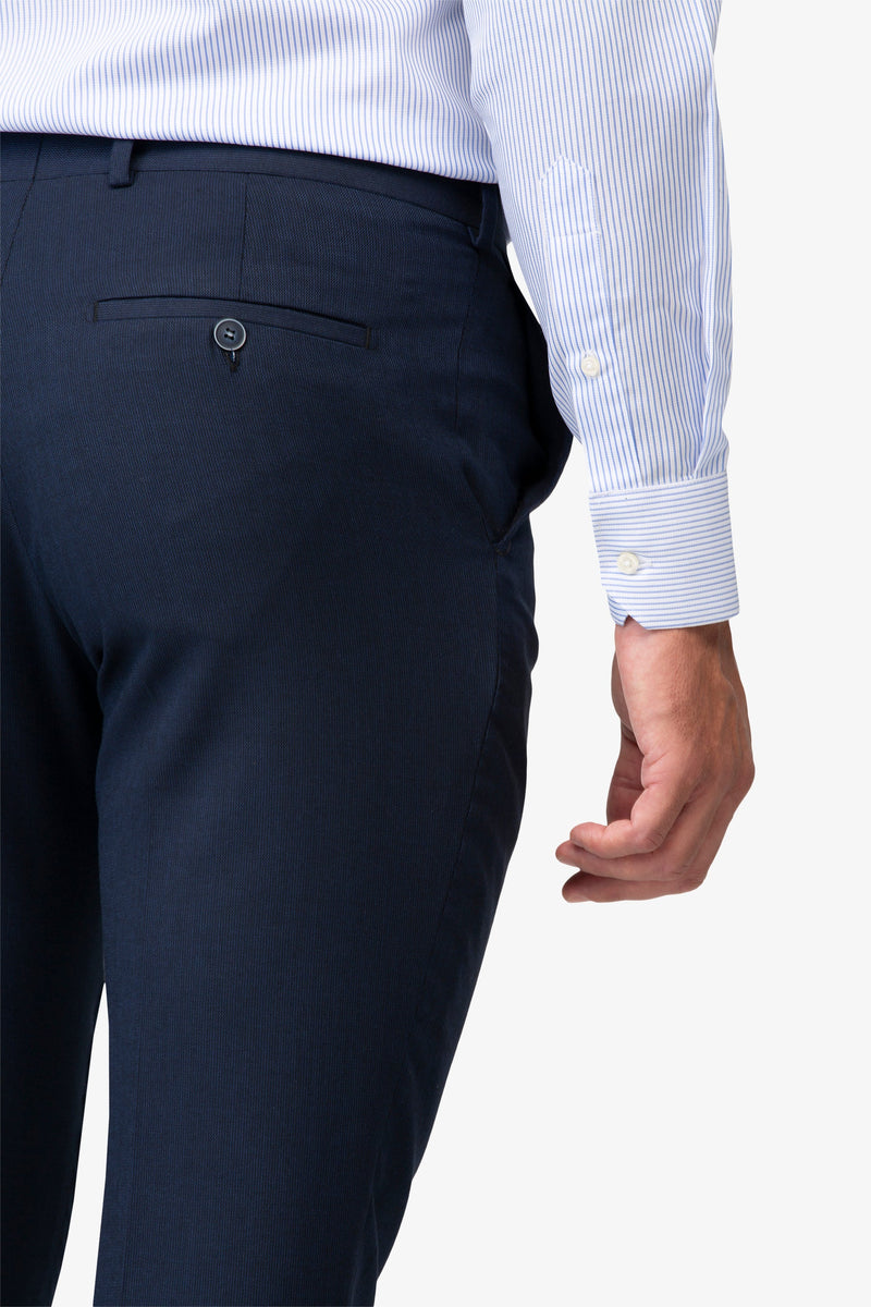 Pantaloni Eleganti Blu da Uomo Dan John trama Punta di Spillo - Slim Fit