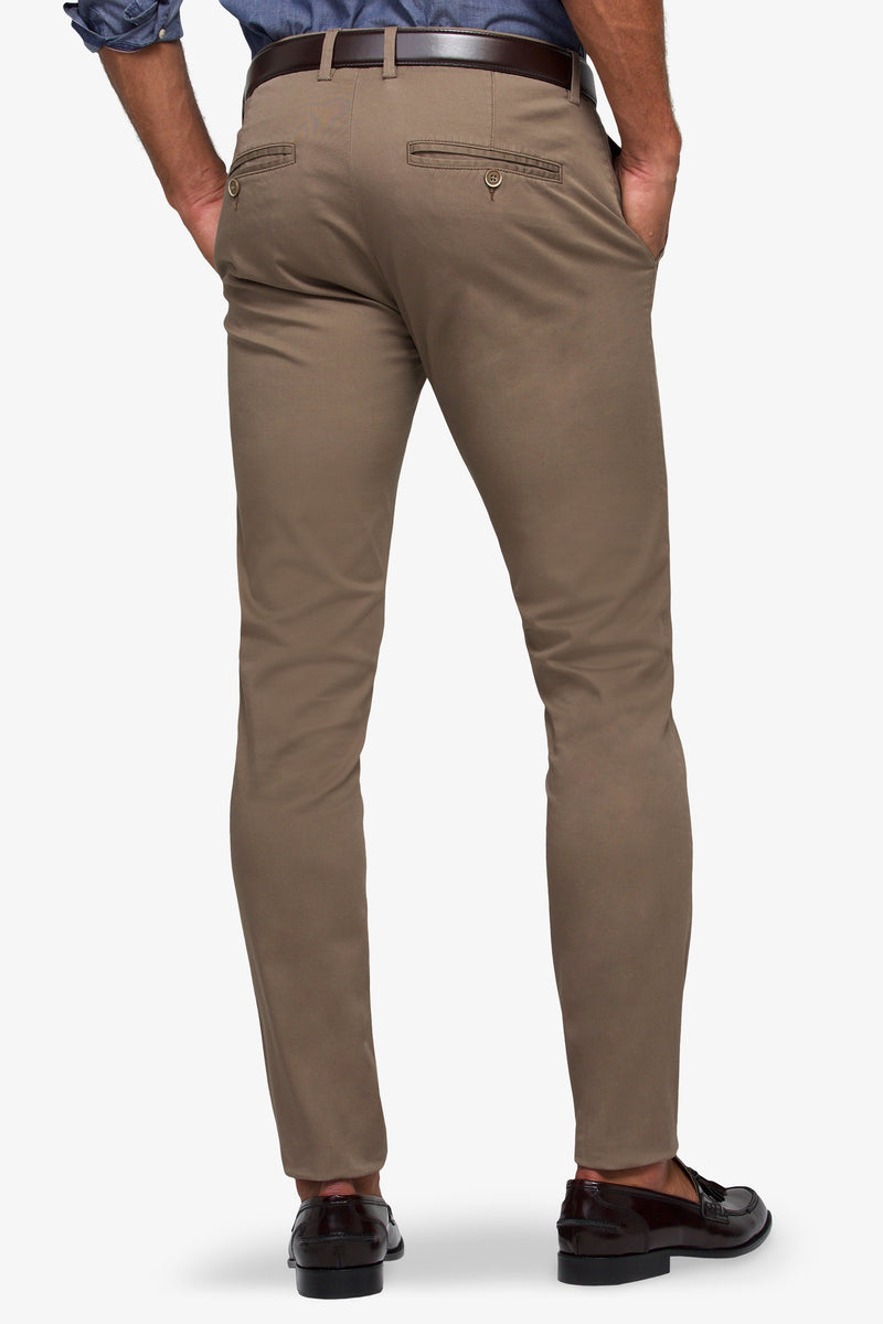 Pantaloni Chino Light da uomo Dan John Grigio Tortora Slim Fit aderenti