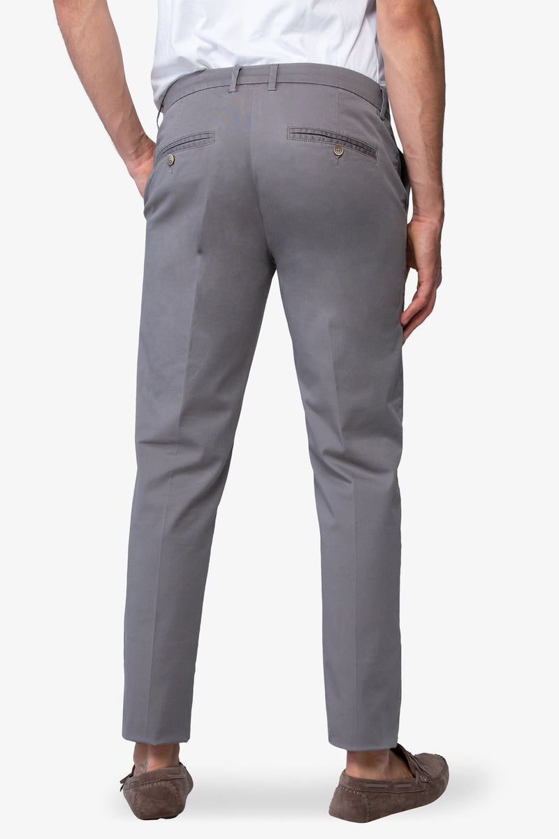 Pantaloni Chino Light da uomo Dan John Grigio Ferro stile casual Slim Fit aderenti