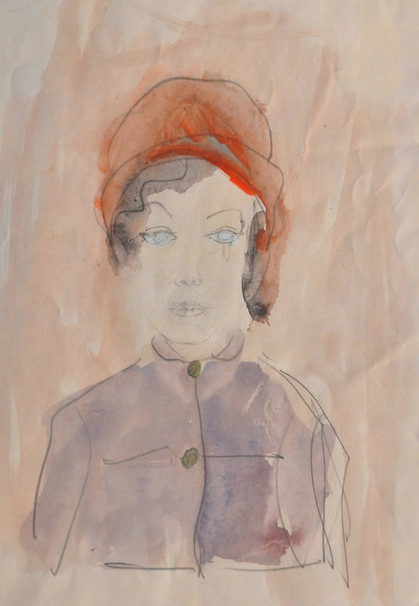 Disegno originale Quadro moderno Dipinto ritratto donna femminile 33x24 cm