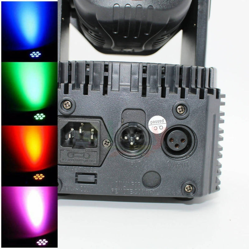 Proiettore LED RGB Testa Mobile Rotante Effetto Discoteca 7 Luci 7x10W 50/60 Hz