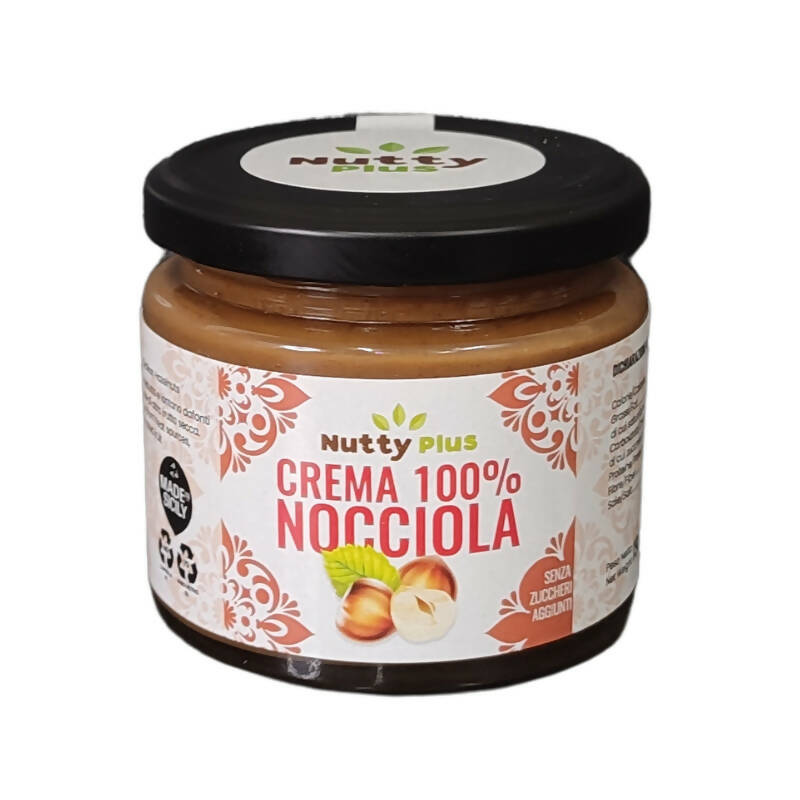 CREMA 100% DI NOCCIOLE SICILIANE 190G - Nuttyplus - Lavorazione Artigianale