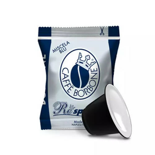 500 Capsule compatibili Nespresso - Caffè Borbone REspresso Miscela Blu - Corpo, persistenza e dolcezza
