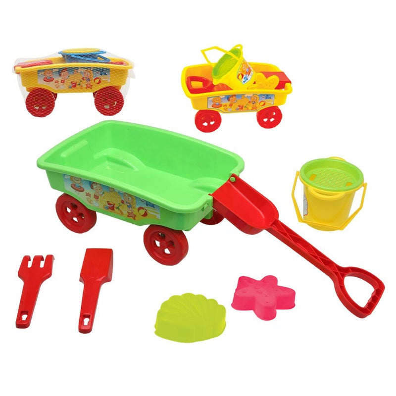Set di giocattoli per il mare - Carriola, Secchiello, Rastrello e Accessori