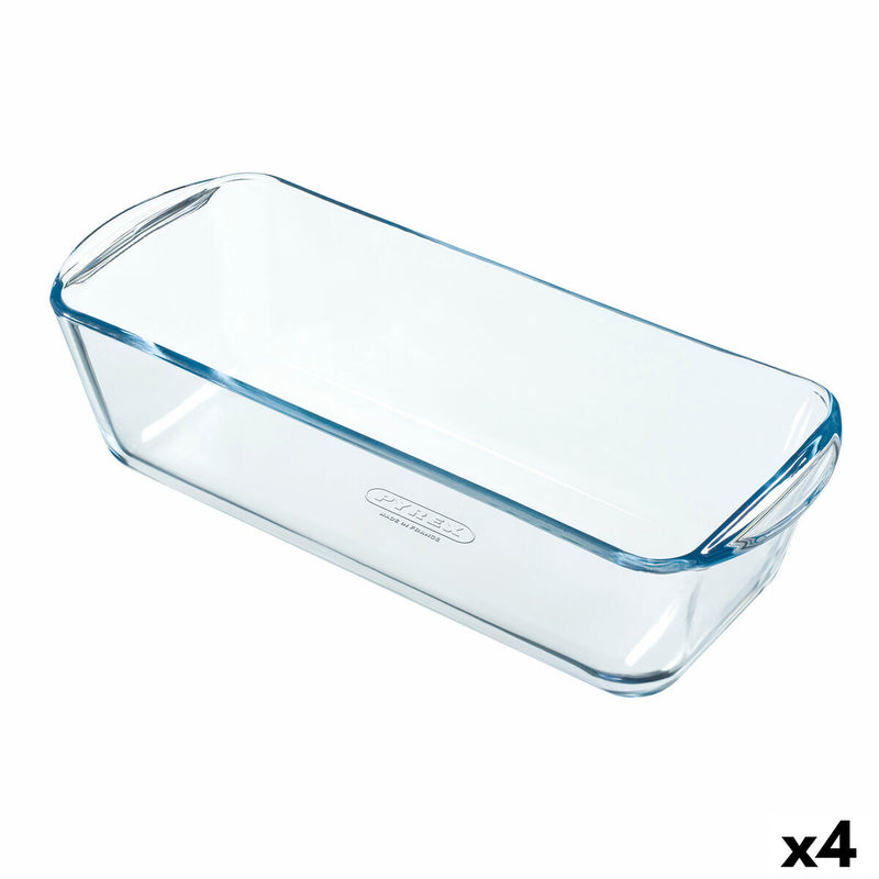 Stampo da Forno Pyrex Classic Vidrio Rettangolare Trasparente 32 x 12 x 8 cm (4 Unità)