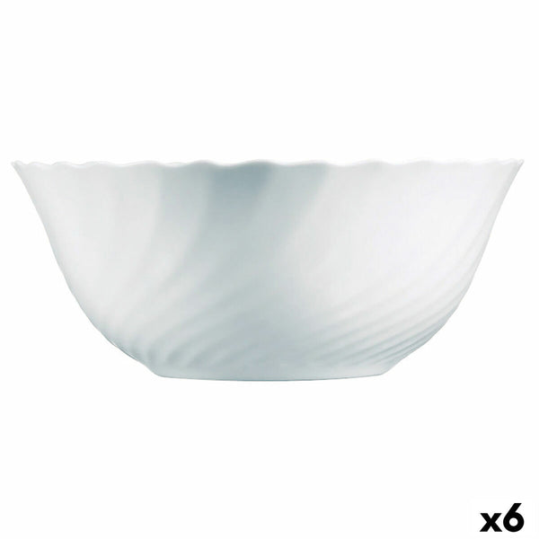 Insalatiera Luminarc Trianon Bianco Vetro (24 cm) (6 Unità)